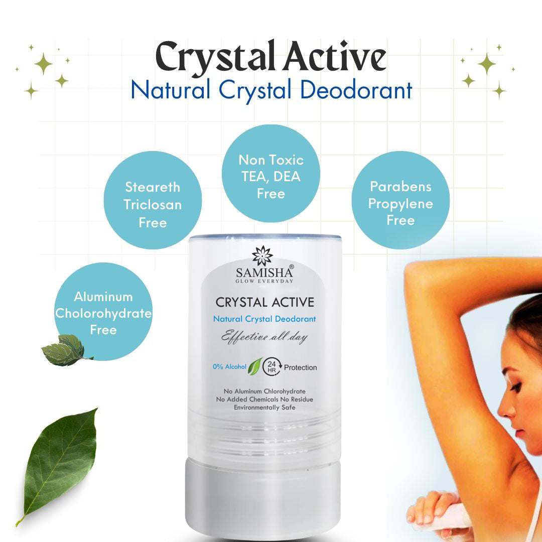 Crystal Body Unisex Natural Aluminum-Free Deodorant Roll On