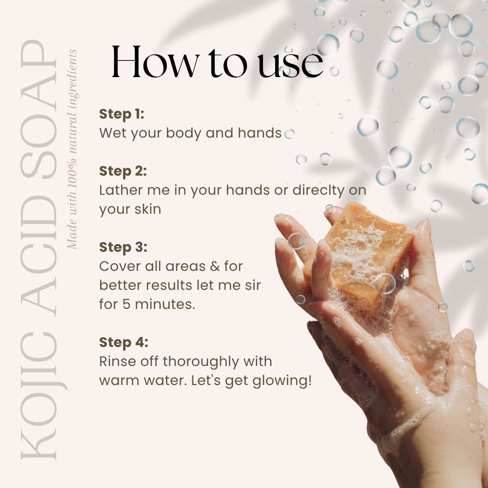 1% Kojic Acid Soap with Alpha Arbutin For Pigmentation & Sun damage