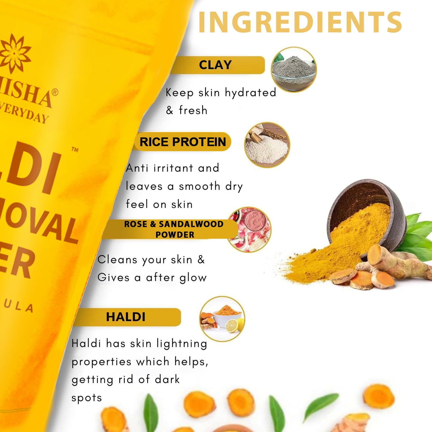 Haldi Hair Removal Powder - 100gm
