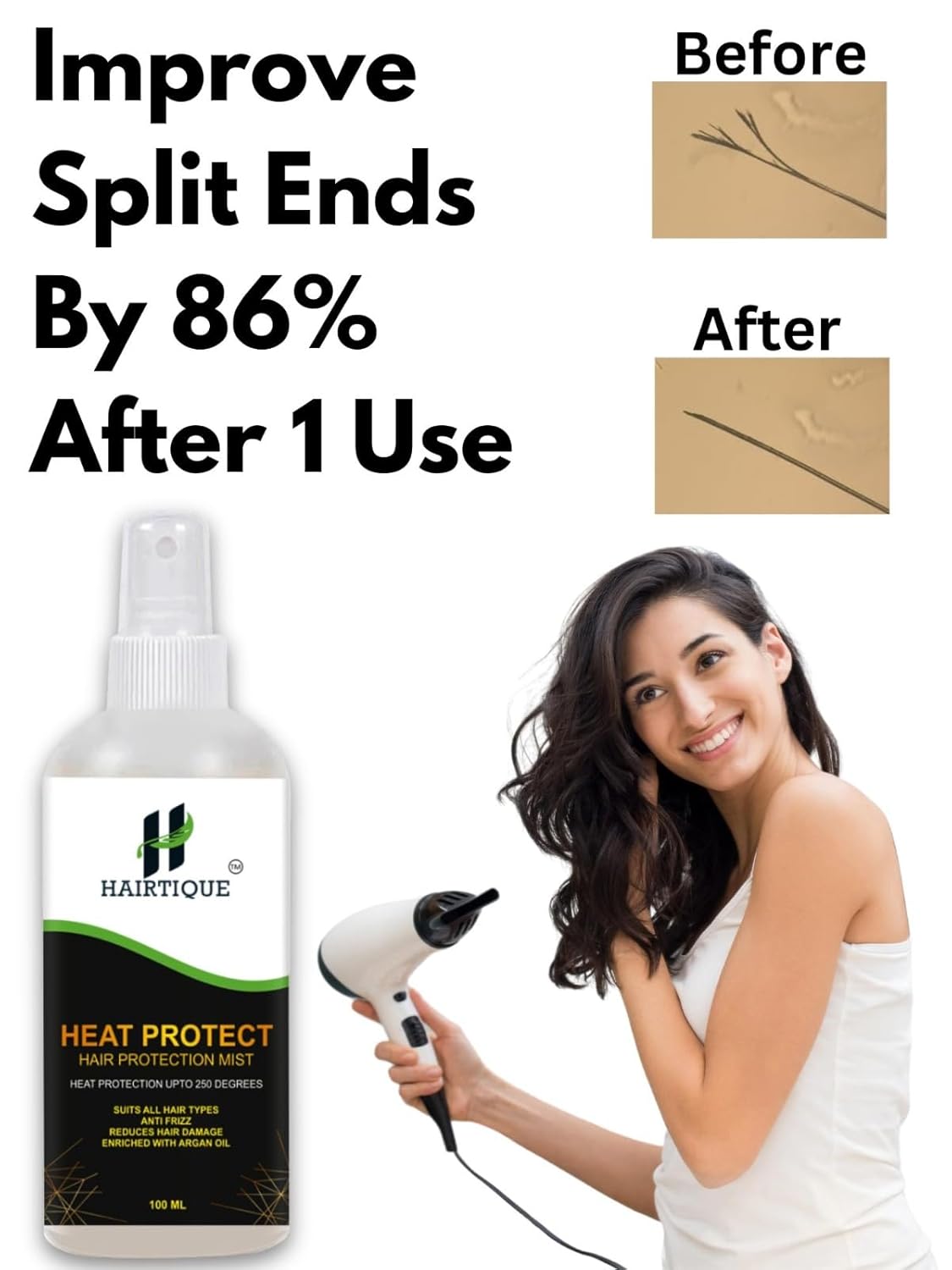 Heat Protection Hair Mist | With Argan Oil & Provitamin B5