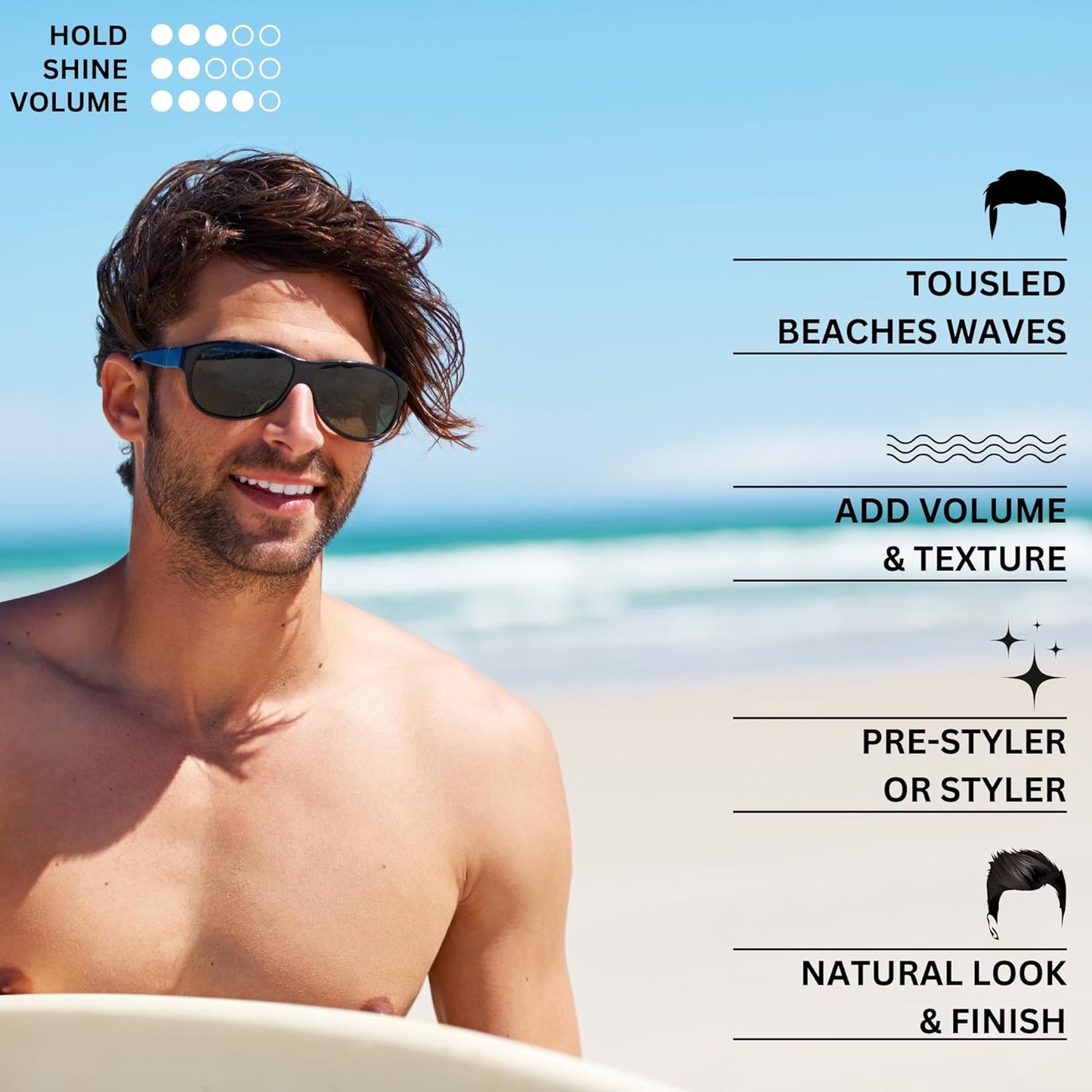 Sea Salt Spray For Hair Volume, Texture, Smooth Hair & Hair Styling