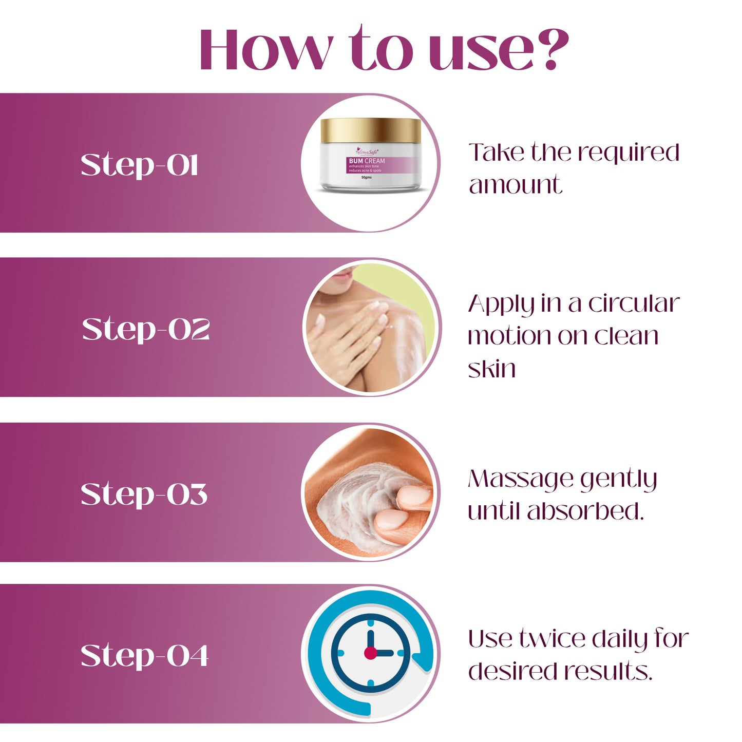 Back & Bum Cream for Dark Spots and Body Acne