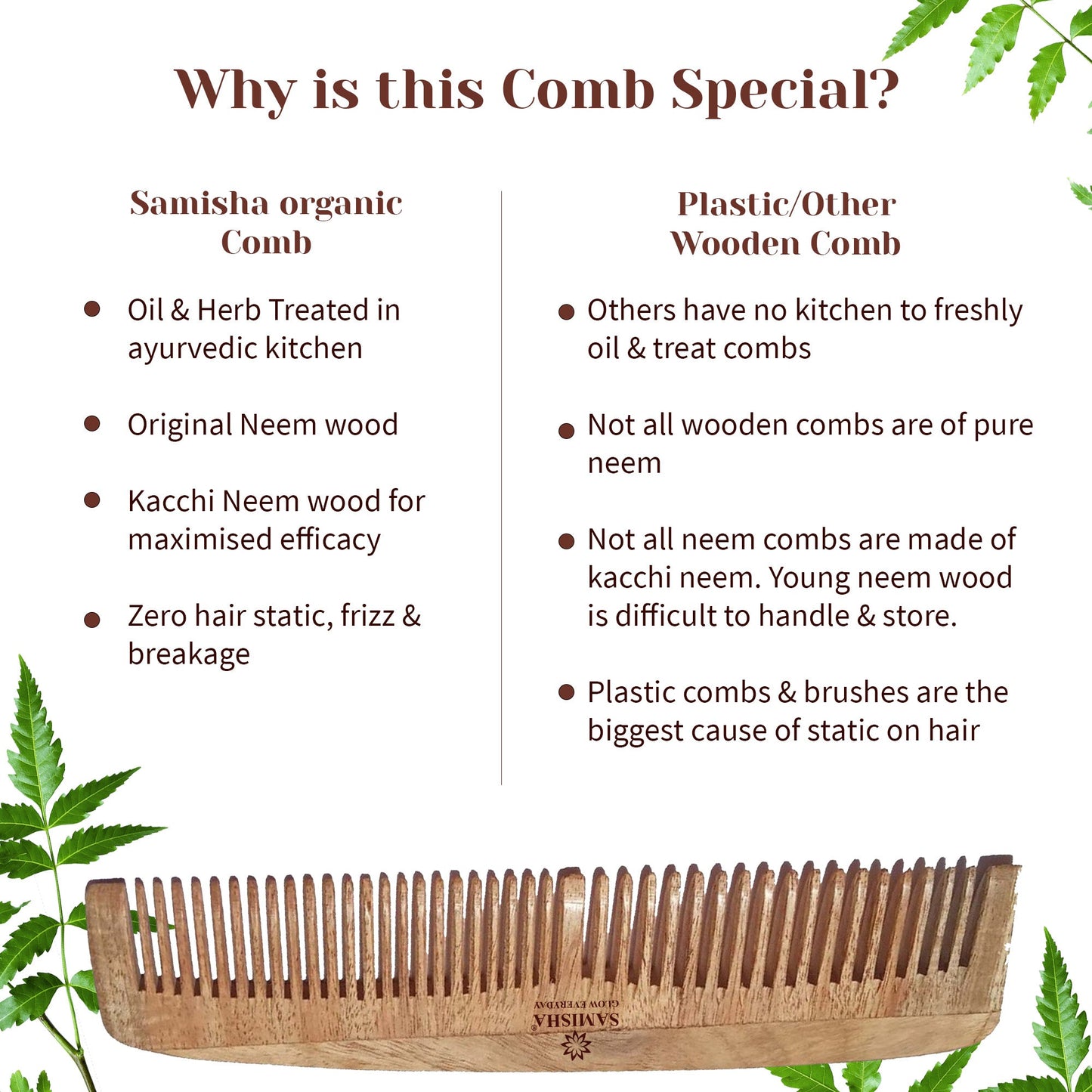 Neem Wood Comb