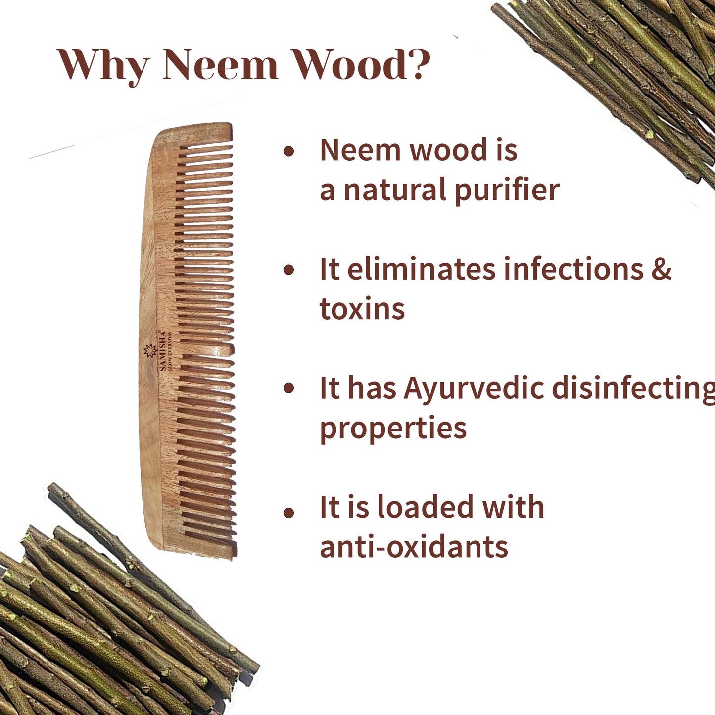 Neem Wood Comb