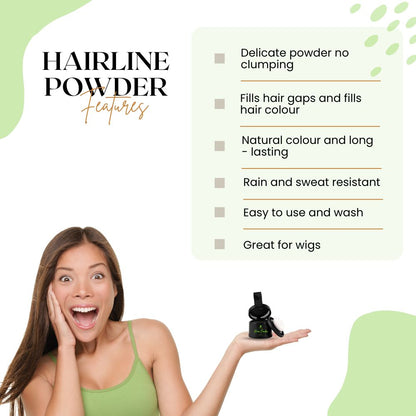 Cover-Up Hair Powder - Black | Covers Grey Roots & Bald Spots Instantly