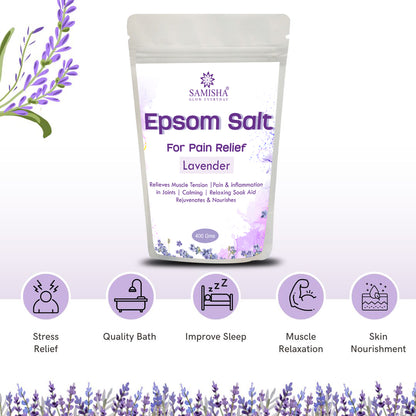 Lavender Epsom Salt For Pain Relief - 400gm