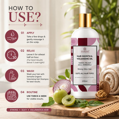 Natural Onion Hair Oil for Hair Fall Control & Growth | 200ml