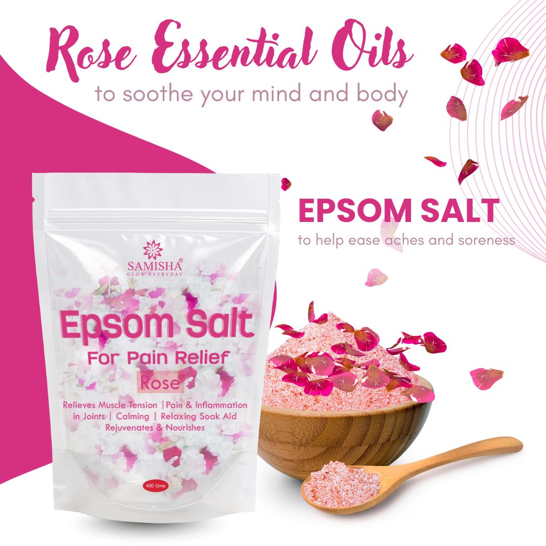 Rose Epsom Salt For Pain Relief - 400gm