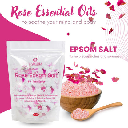 Rose Epsom Salt For Pain Relief - 400gm