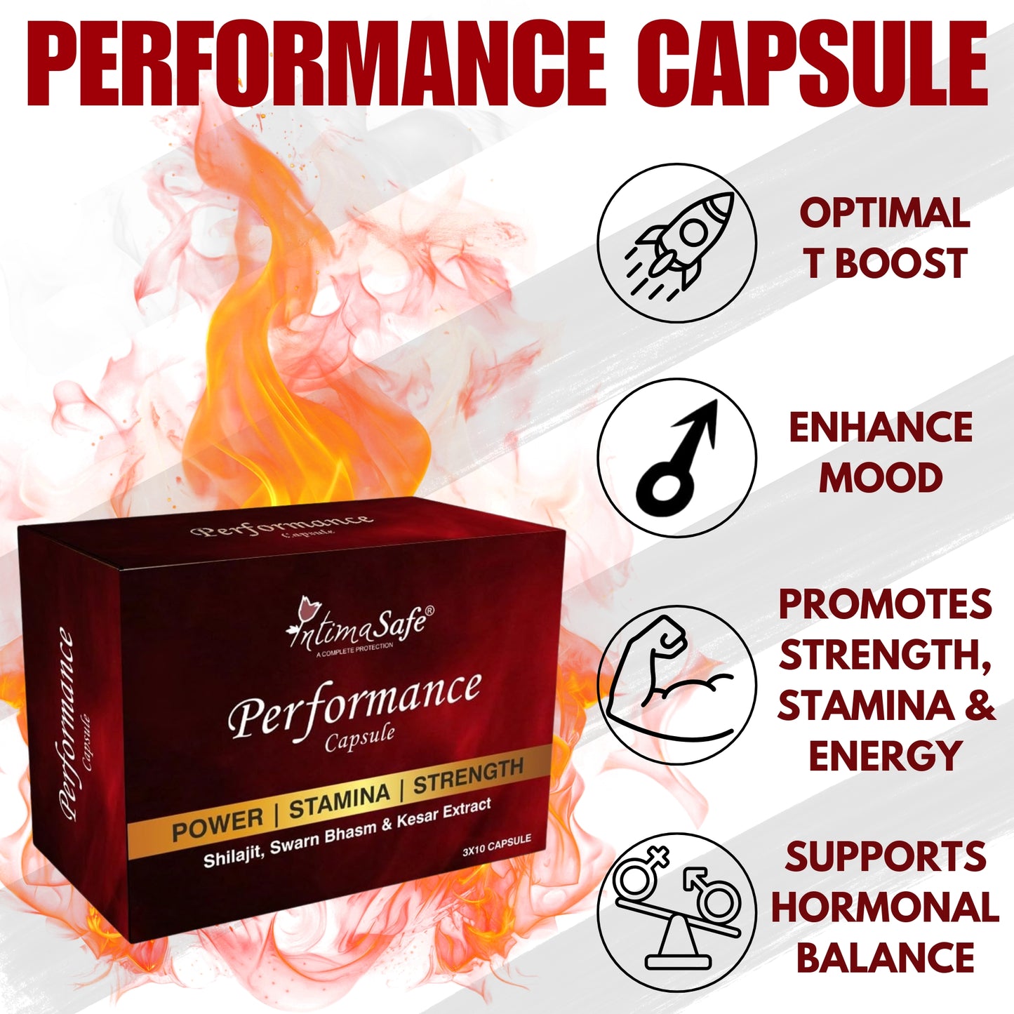 Shilajit Gold Capsules For Men With Pure Shilajit, Swarna Bhasma, Kesar| 30 Capsules