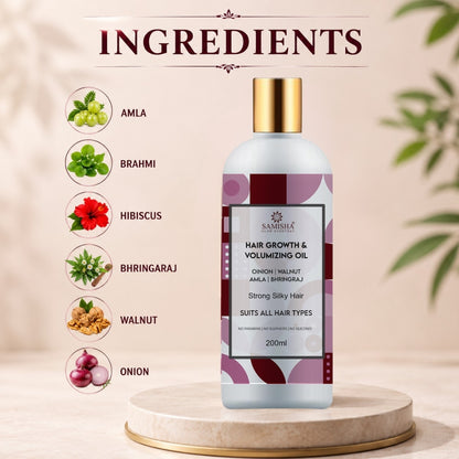 Natural Onion Hair Oil for Hair Fall Control & Growth | 200ml