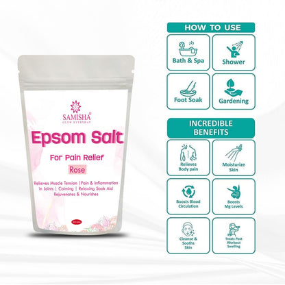 Rose Epsom Salt For Pain Relief - 400gm