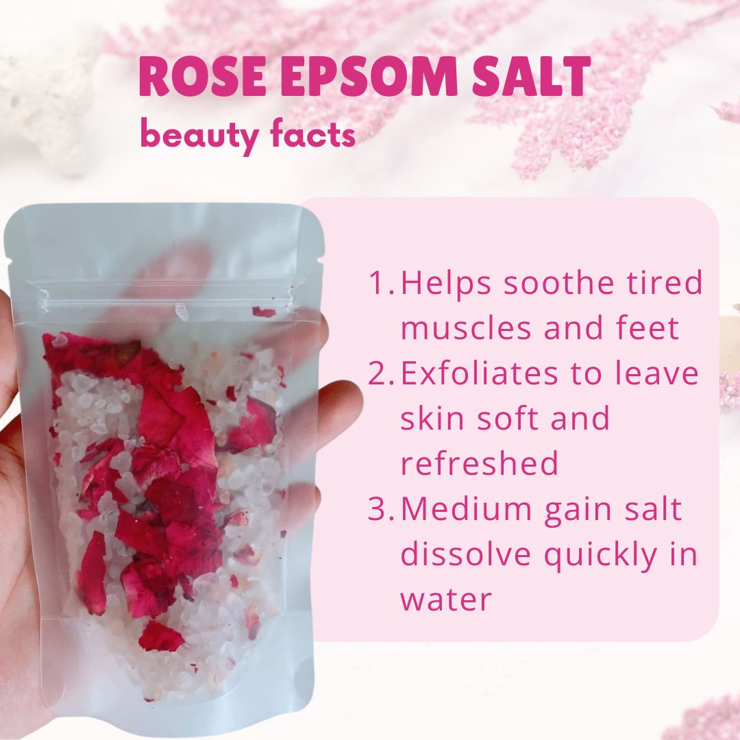 Rose Epsom Salt For Pain Relief - 400gm