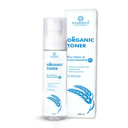 2% Niacinamide & Rice Water Organic Face Toner