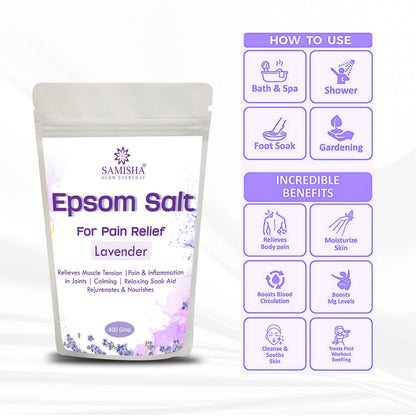 Lavender Epsom Salt For Pain Relief - 400gm