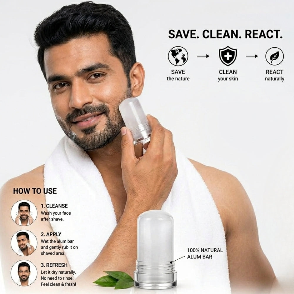 Natural Alum Block Stick - Soothing After Shave Treatment