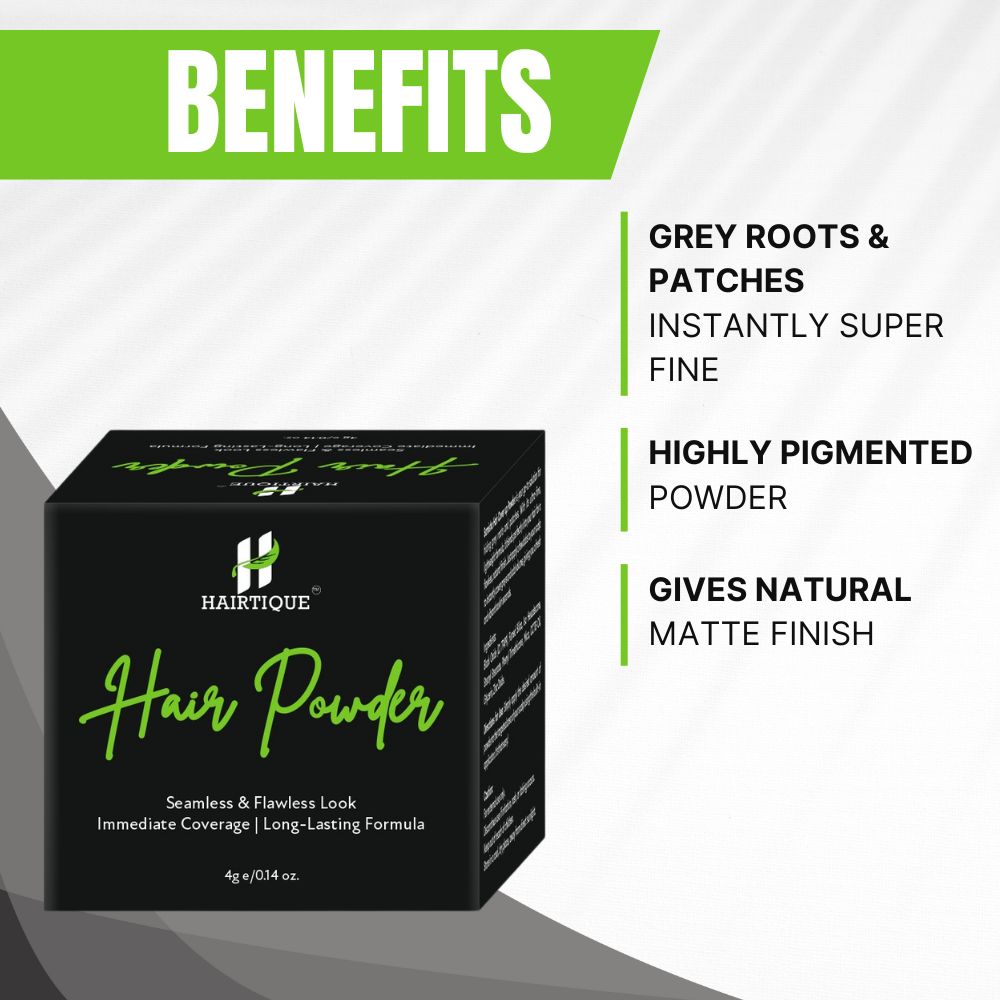 Cover-Up Hair Powder - Black | Covers Grey Roots & Bald Spots Instantly