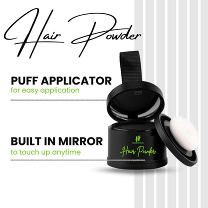 Cover-Up Hair Powder - Black | Covers Grey Roots & Bald Spots Instantly