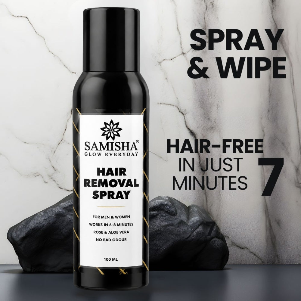 Samisha Hair Removal Spray for Men & Women – Original & Organic Painless Hair Remover (100ml)