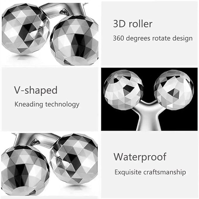 Jade Roller with Gua Sha Stone, Ice Roller, 3-In-1 Facial Massager Set Combo For Skin, Eyes, And Body, Reusable Face Tool Kit