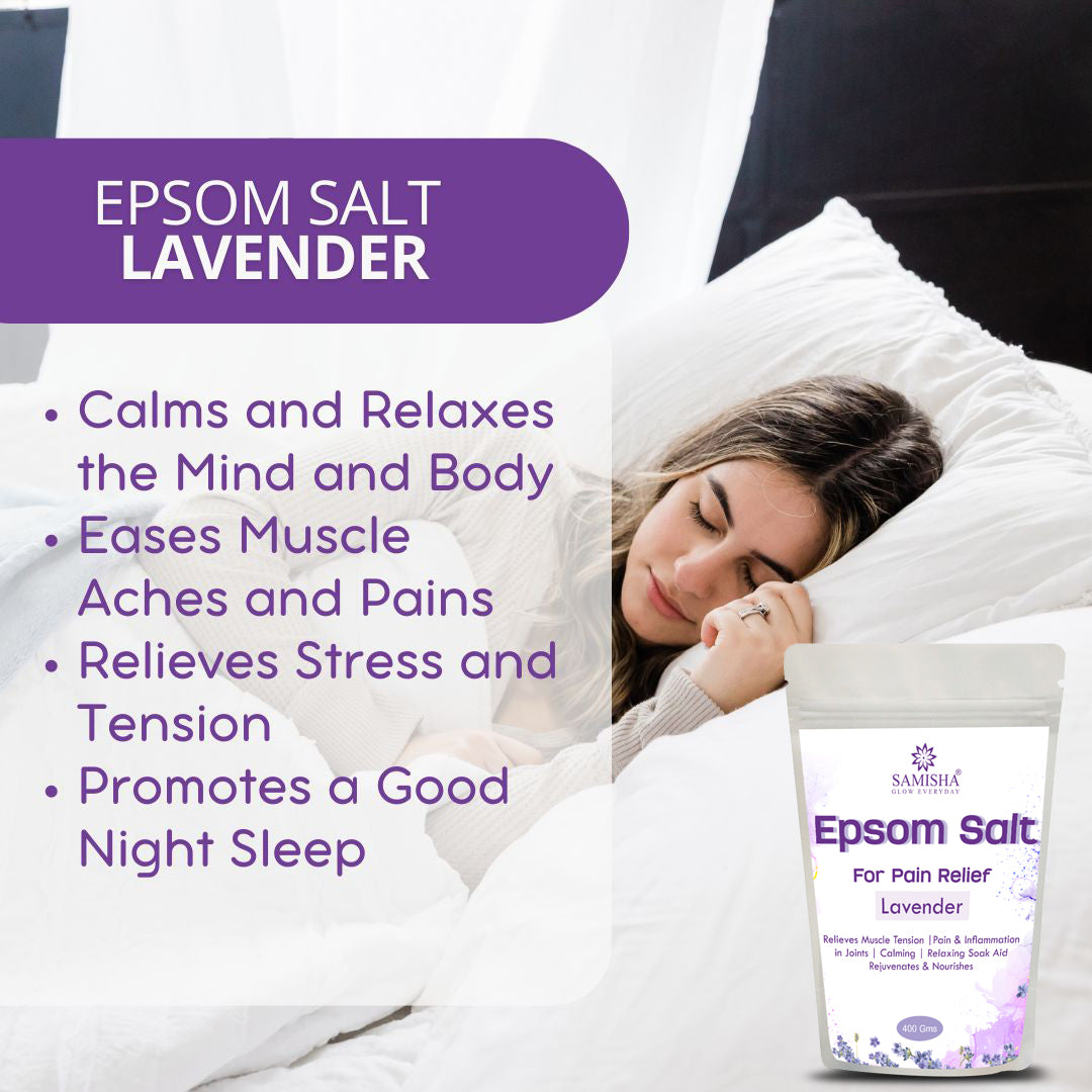 Lavender Epsom Salt For Pain Relief - 400gm