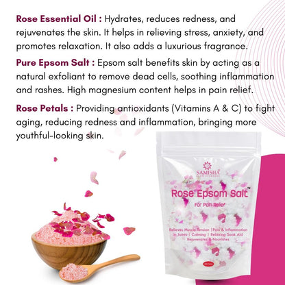 Rose Epsom Salt For Pain Relief - 400gm
