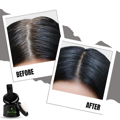 Cover-Up Hair Powder - Black | Covers Grey Roots & Bald Spots Instantly