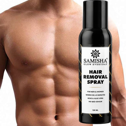 Samisha Hair Removal Spray for Men & Women – Original & Organic Painless Hair Remover (100ml)