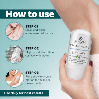 Crystal Body Unisex Natural Aluminum Free Deodorant Roll On