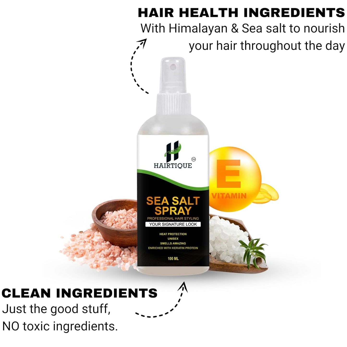 Sea Salt Spray For Hair Volume, Texture, Smooth Hair & Hair Styling