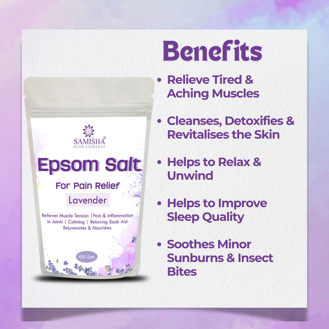 Lavender Epsom Salt For Pain Relief - 400gm