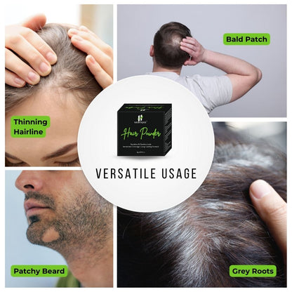 Cover-Up Hair Powder - Black | Covers Grey Roots & Bald Spots Instantly