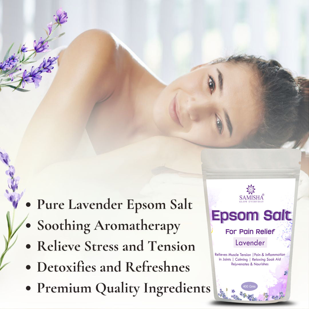 Lavender Epsom Salt For Pain Relief - 400gm