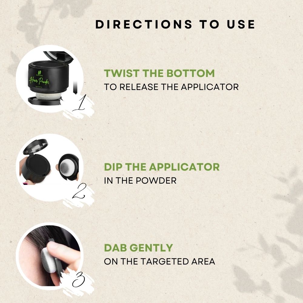 Cover-Up Hair Powder - Black | Covers Grey Roots & Bald Spots Instantly