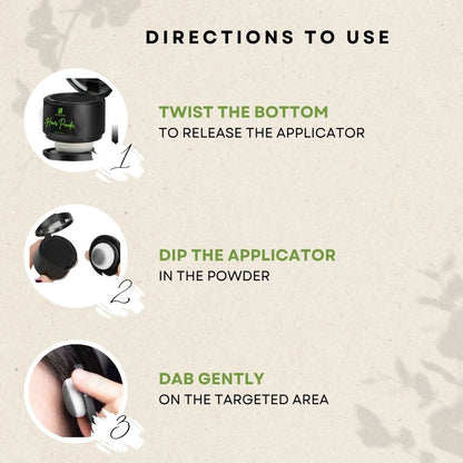 Cover-Up Hair Powder - Black | Covers Grey Roots & Bald Spots Instantly