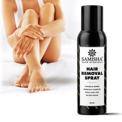 Samisha Hair Removal Spray for Men & Women – Original & Organic Painless Hair Remover (100ml)