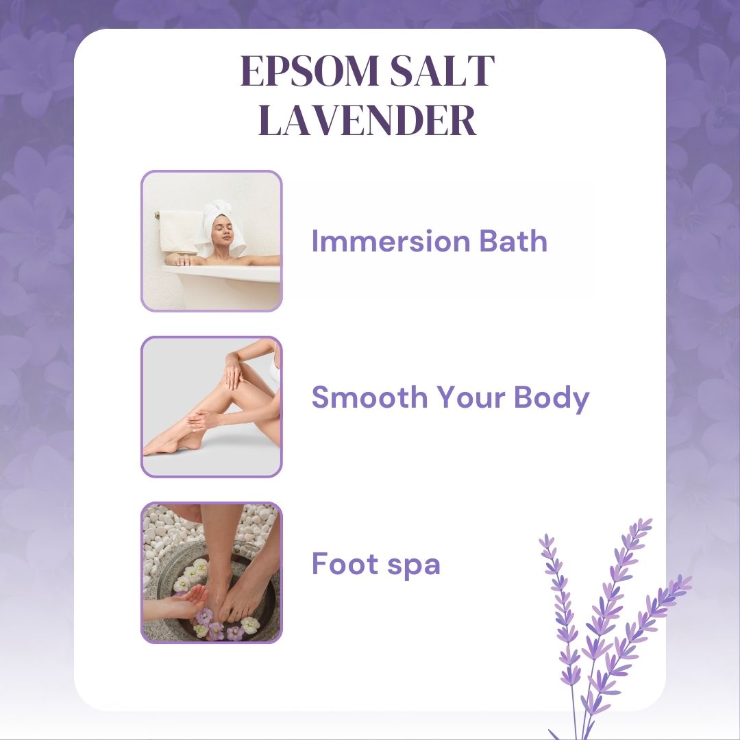 Lavender Epsom Salt For Pain Relief - 400gm