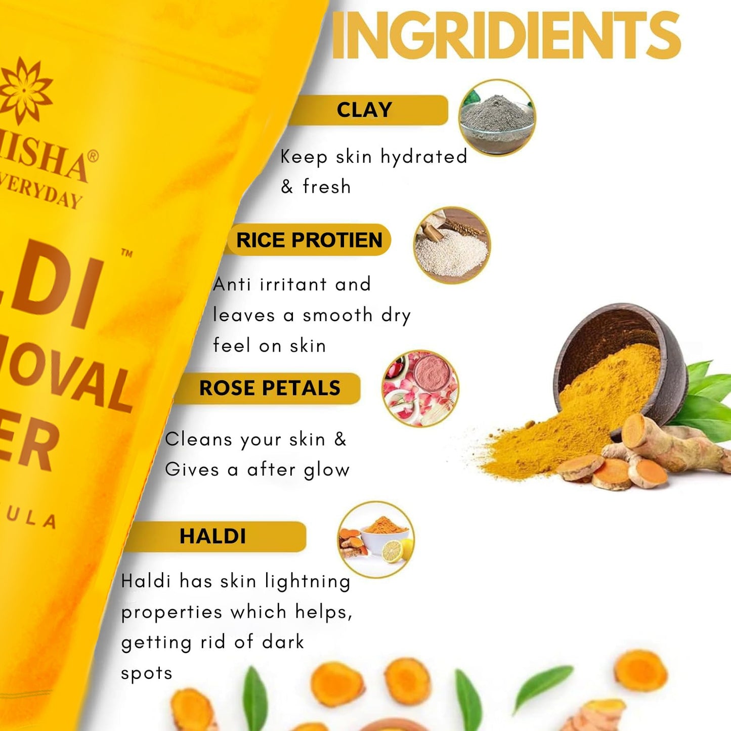 Haldi Hair Removal Powder - 100gm