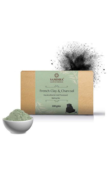French Green Clay & Charcoal Soap - 100gm