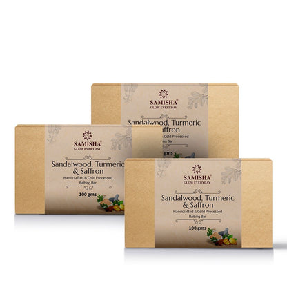 Sandalwood, Saffron & Turmeric Soap - 100gm