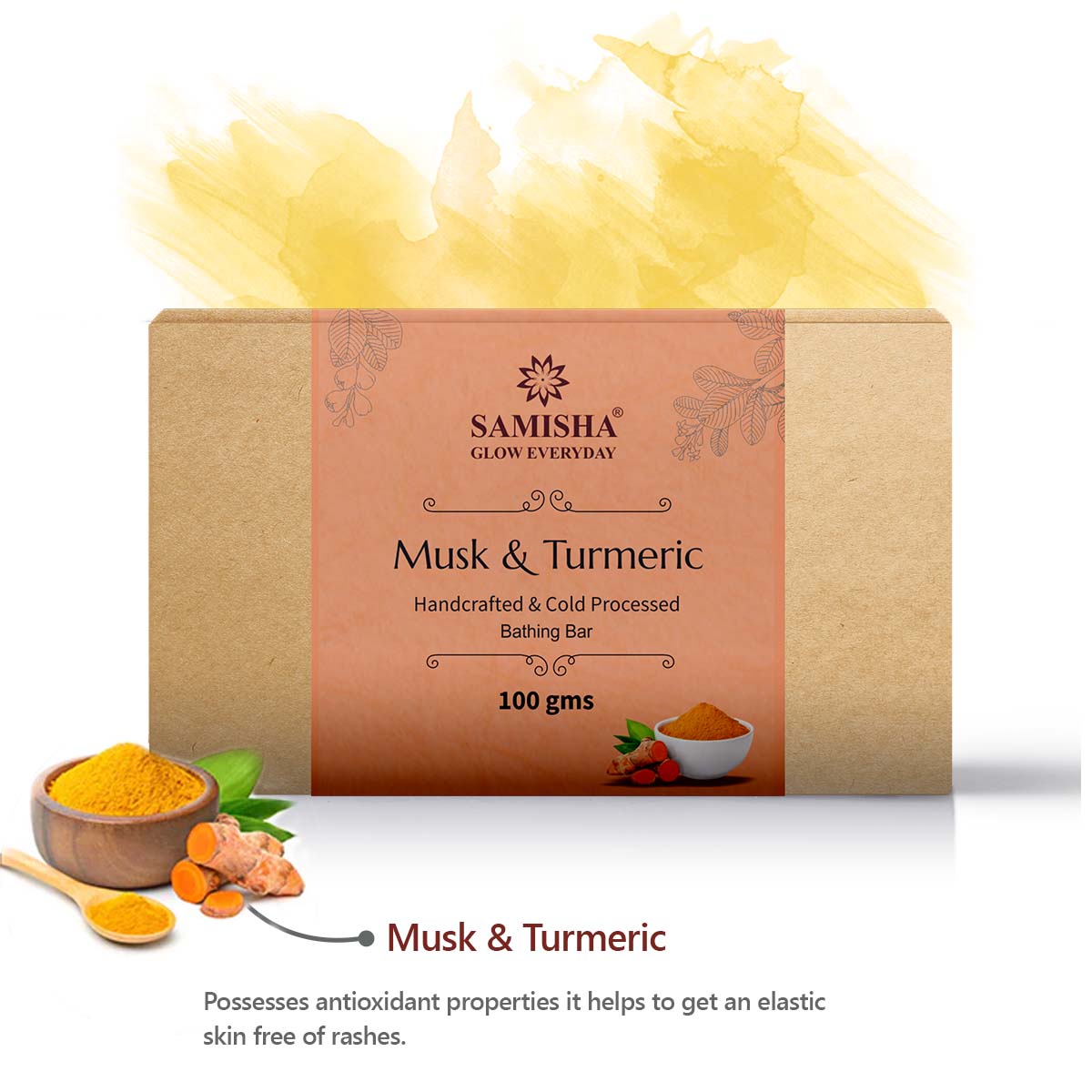 Organic Musk & Turmeric Soap - 100gm