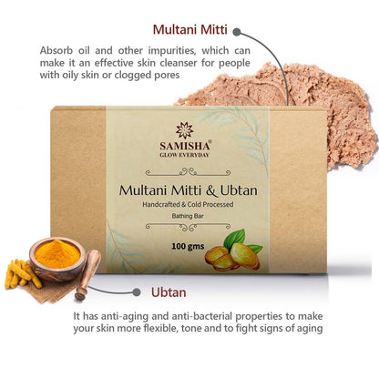 Organic Multani Mitti & Ubtan Soap - 100gm