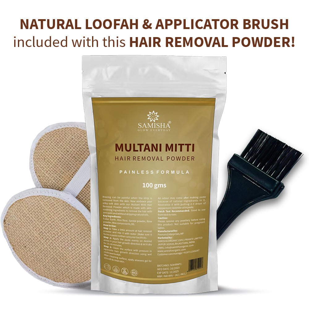 Multani Mitti Hair Removal Powder 100gm Samisha Organic